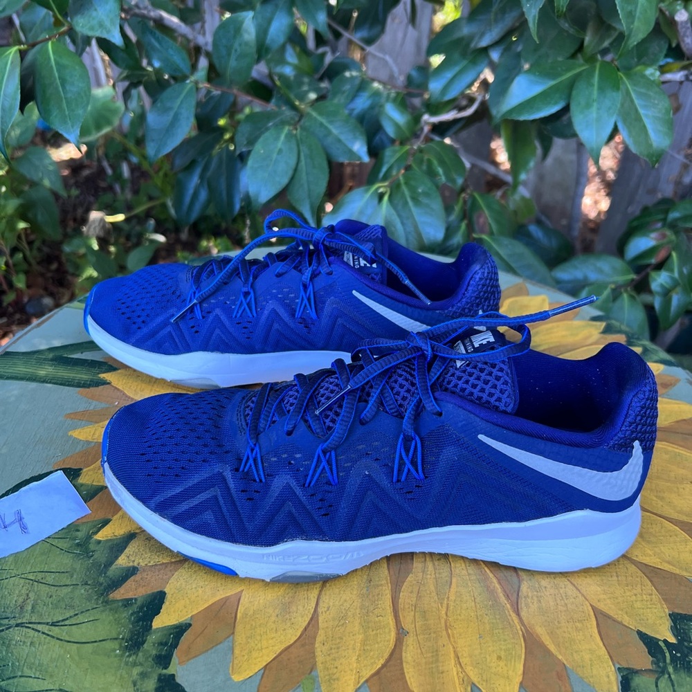 Nike Women's Royal Blue and White Running Sneakers